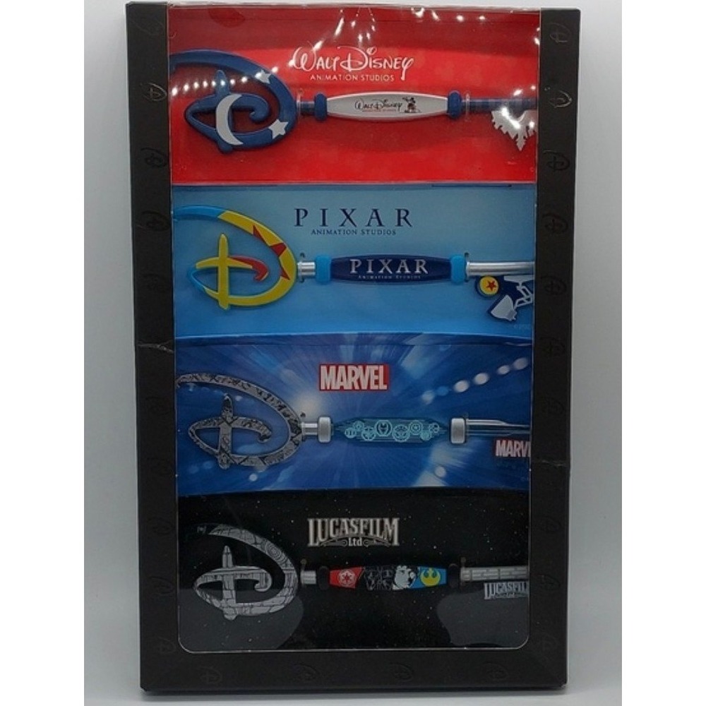 NEW Disney Store Studio Key Starter Collection Pixar Marvel Lucasfilm 4 Piece